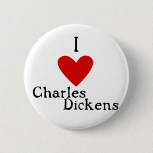 Charles Dickens Love Pinback Button
