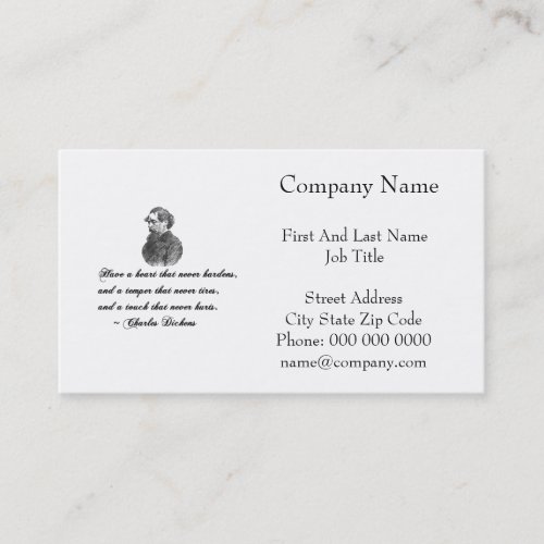 Charles Dickens Our Mutual Friend Quote Business Card