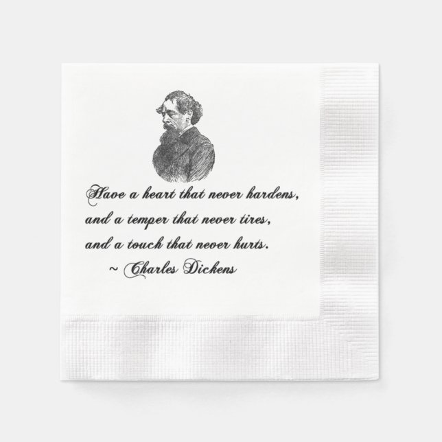 Charles Dickens Our Mutual Friend Quote Paper Napkins (Front)