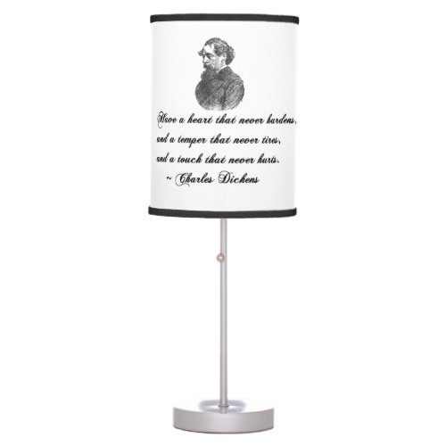 Charles Dickens Our Mutual Friend Quote Table Lamp