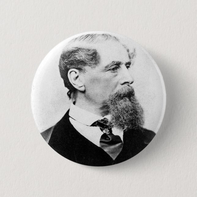 Charles Dickens Photo Button (Front)