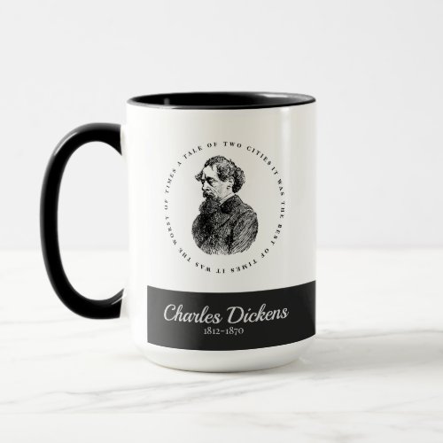 Charles Dickens Portrait and Quote Mug