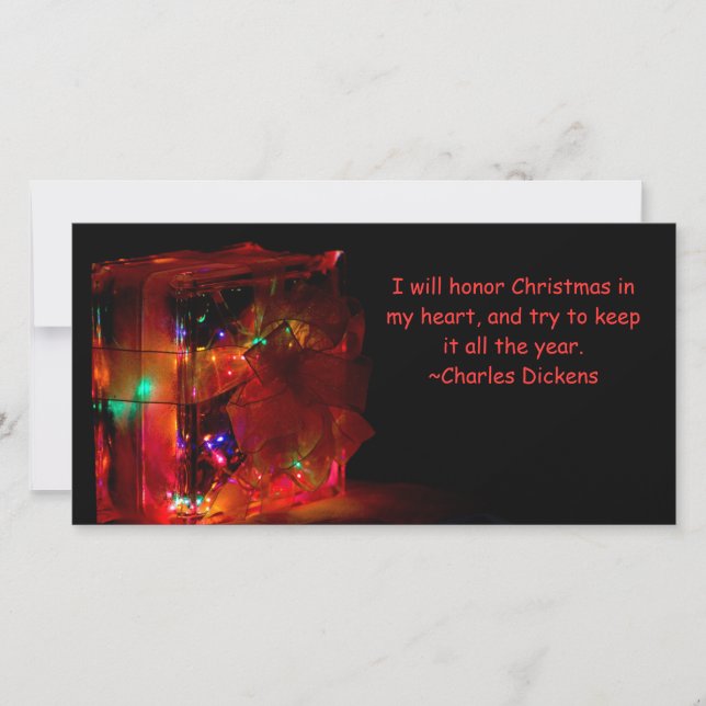 Charles Dickens Quote Holiday Card (Front)