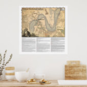 Charles Dickens Rochester/Chatham Map Poster (Kitchen)