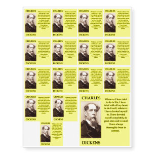 charles dickens temporary tattoos