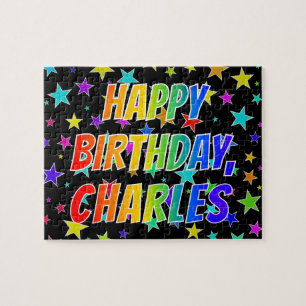 "CHARLES" First Name, Fun "HAPPY BIRTHDAY" Jigsaw Puzzle