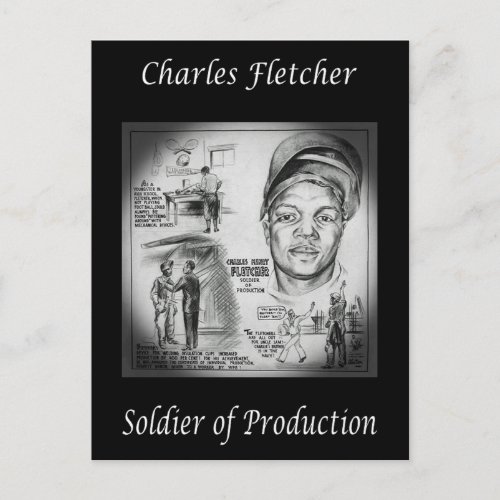 Charles Fletcher  Soldier of Production  Welder Postcard
