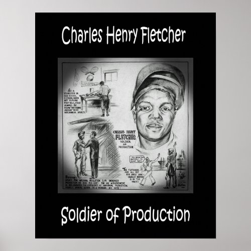 Charles Fletcher  Soldier of Production  Welder Poster