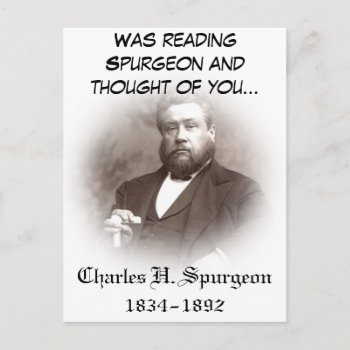 Charles Haddon Spurgeon Postcard by justificationbygrace at Zazzle
