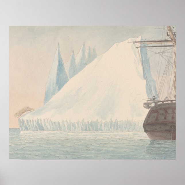 Charles Hamilton Smith - An Iceberg and Polar Bear Poster (Front)