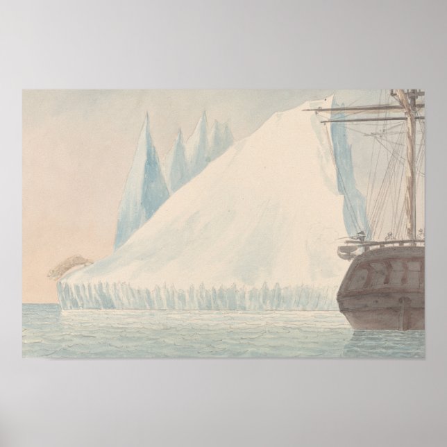 Charles Hamilton Smith - An Iceberg and Polar Bear Poster (Front)