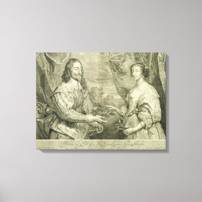 Charles I (1600-49) and Henrietta Maria (1609-69) Canvas Print (Front)