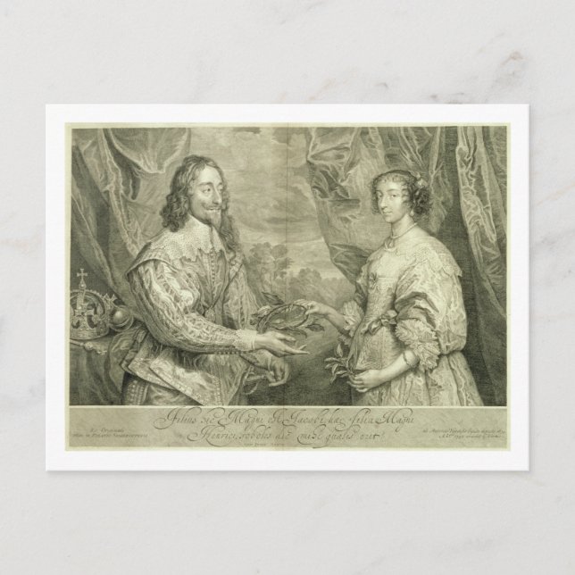 Charles I (1600-49) and Henrietta Maria (1609-69) Postcard (Front)