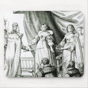 Charles I being given the sceptre and crown Mouse Pad