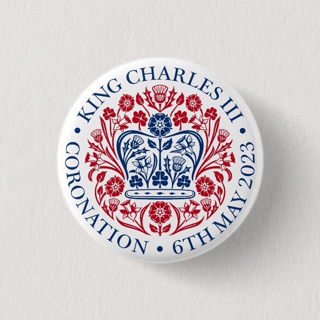 Charles III Coronation Button (Front)