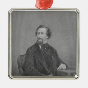 Charles John Huffam Dickens Metal Ornament