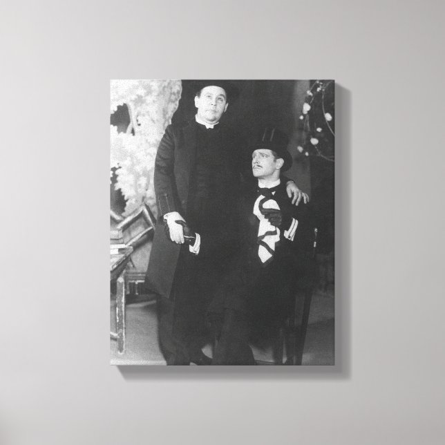 Charles Laughton as Canon Chasuble and Roger Lives Canvas Print (Front)