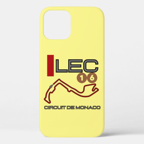 Charles Leclerc Formula 1 Monaco Grand Prix iPhone 12 Case