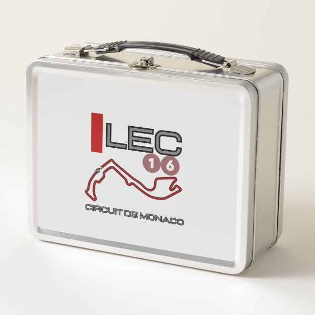 Charles Leclerc, Formula 1, Monaco Grand Prix Metal Lunch Box (Front)