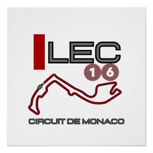 Charles Leclerc Formula 1 Monaco Grand Prix Poster