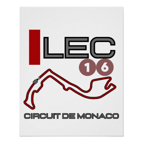 Charles Leclerc Formula 1 Monaco Grand Prix Poster