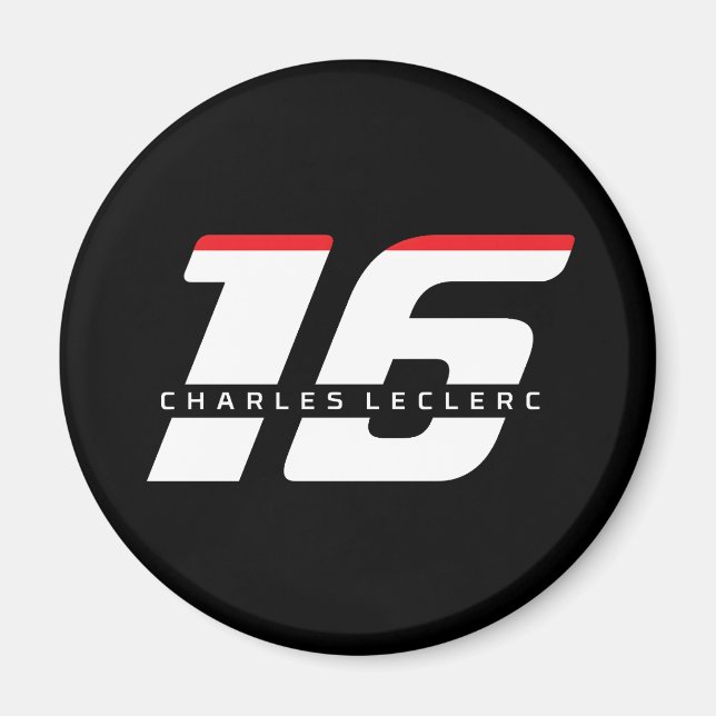 Charles Leclerc Formula One Number 16 Magnet (Front)
