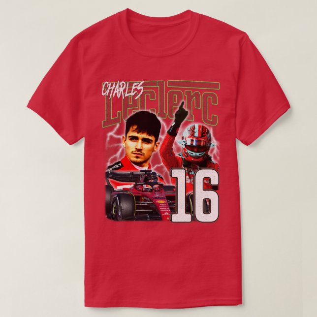 Charles Leclerc Vintage Style T-Shirt (Design Front)