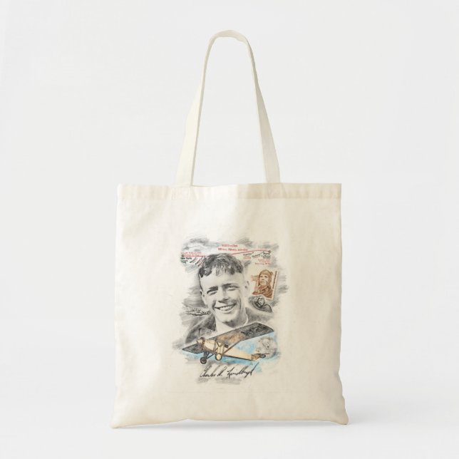 Charles Lindbergh Tote Bag (Front)