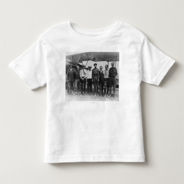 Charles Lindbergh with 7 men, including Toddler T-shirt (Front)