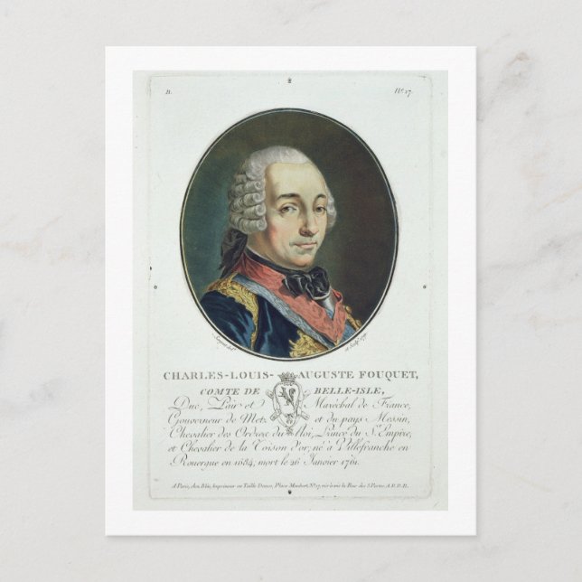 Charles-Louis-Auguste Fouquet (1684-1761) from 'Po Postcard (Front)