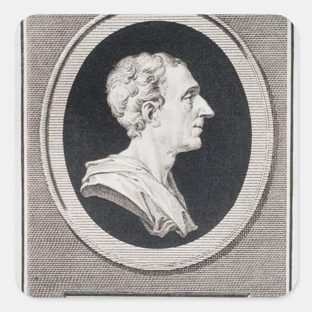 Charles Louis de Secondat, Baron de Montesquieu Square Sticker (Front)