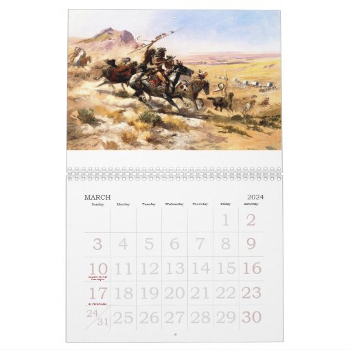 Charles M. Russell Calendar Zazzle