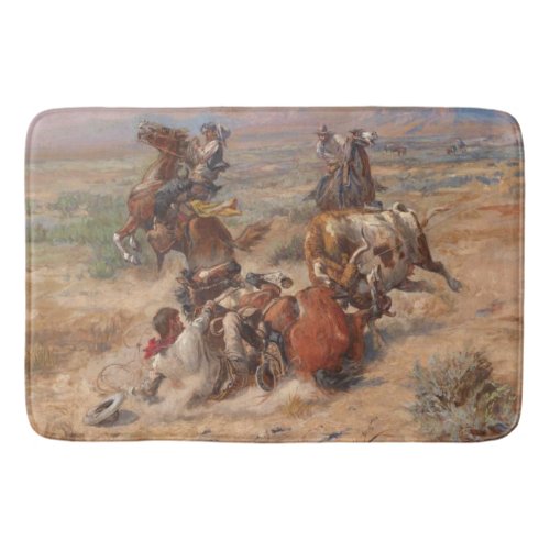 Charles M Russell  The Strenuous Life  Bath Mat