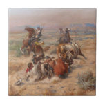 Charles M. Russell  The Strenuous Life     Ceramic Tile