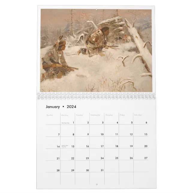 Charles M Russell's America Calendar Zazzle