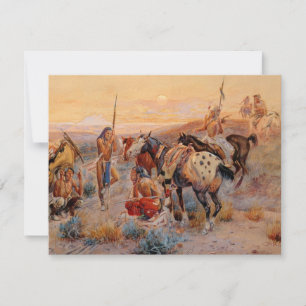 Charles M. Russell's First Wagon Tracks (1908) Invitation