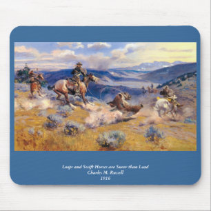 Charles M. Russell's Loops and Swift Horses (1916) Mouse Pad