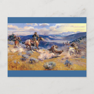 Charles M. Russell's Loops and Swift Horses (1916) Postcard