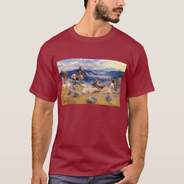Charles M. Russell's Loops and Swift Horses (1916) T-Shirt (Front)