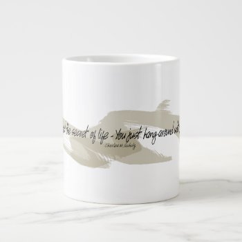 Charles M. Schulz Secret Of Life Quote Giant Coffee Mug by ArtDivination at Zazzle