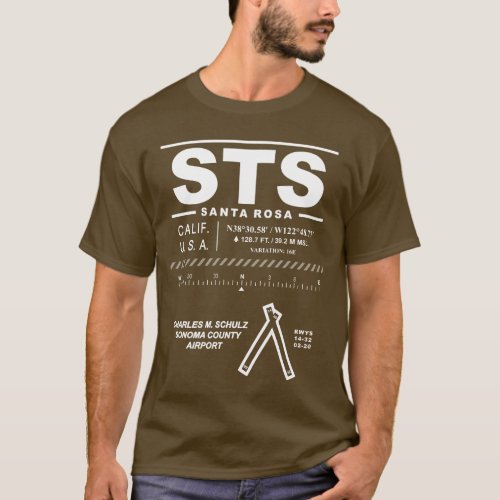 Charles M Schulz Sonoma County Airport STS T_Shirt