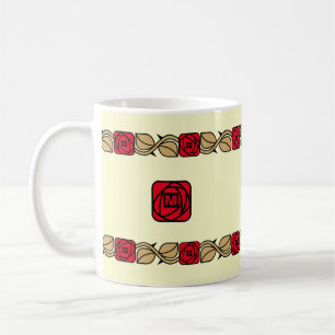 Charles Mackintosh Arts & Crafts Style Rose Frieze Coffee Mug