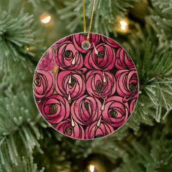 Charles Mackintosh Painting  Roses  Ceramic Ornament by Virginia5050 at Zazzle