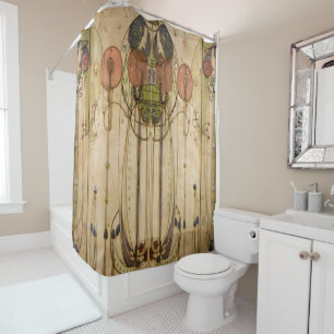Charles Mackintosh - The Wassail - Art Nouveau Shower Curtain