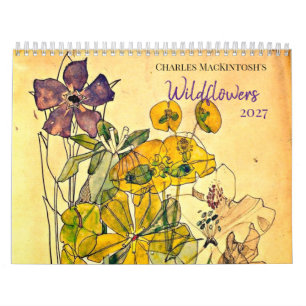 Charles Mackintosh's Watercolor Wildflowers 2027 Calendar