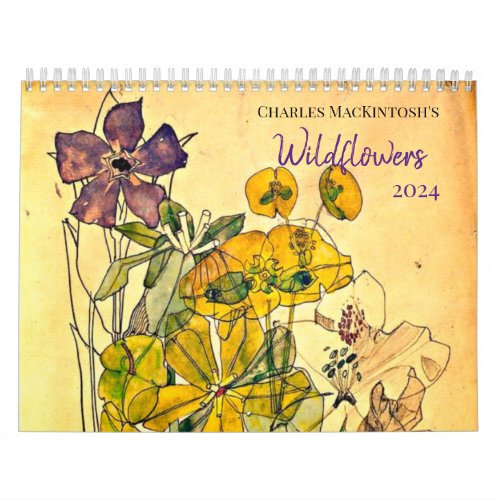 Charles Mackintoshs Wildflowers 2024 Calendar