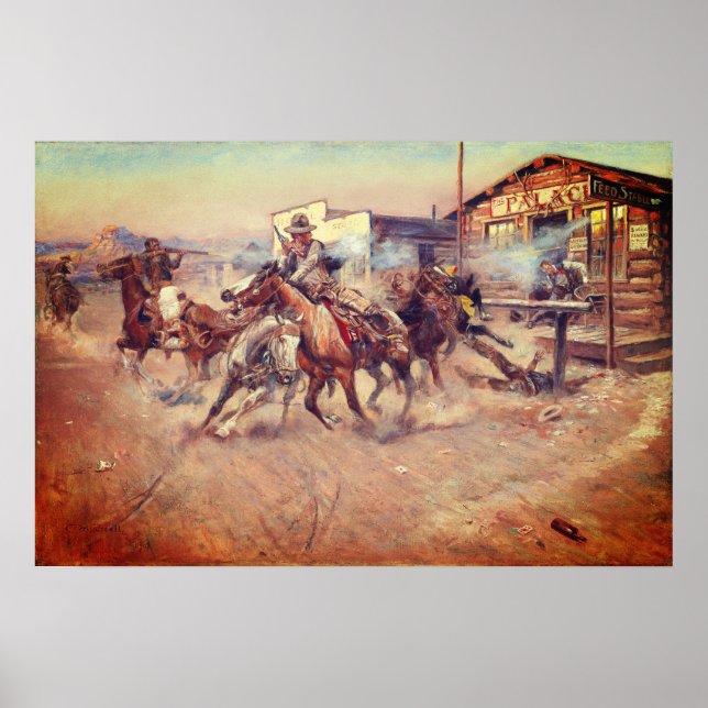 Charles Marion Russell – Smoke of a .45 Poster (Front)