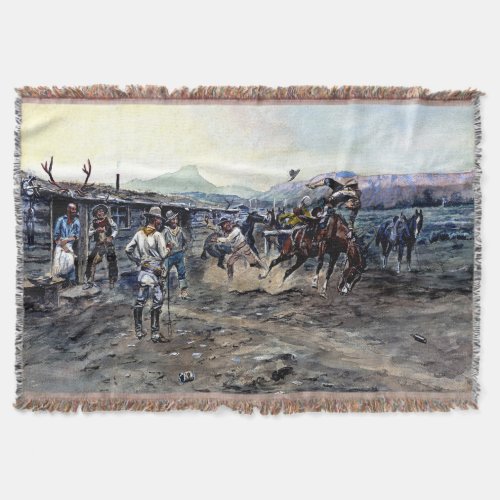 Charles Marion Russell  The Tenderfoot 1900 Throw Blanket