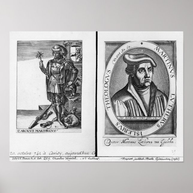 Charles Martel  and Martin Luther Poster (Front)