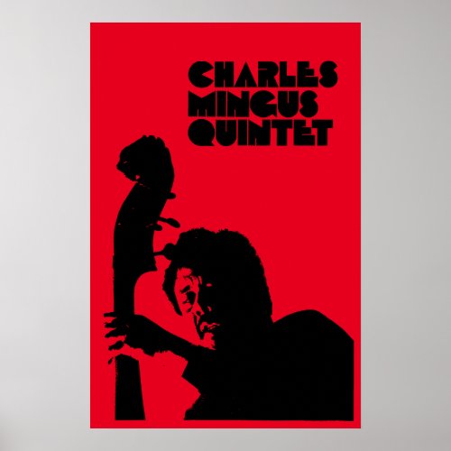 Charles Mingus Quintet Jazz Vintage  Poster